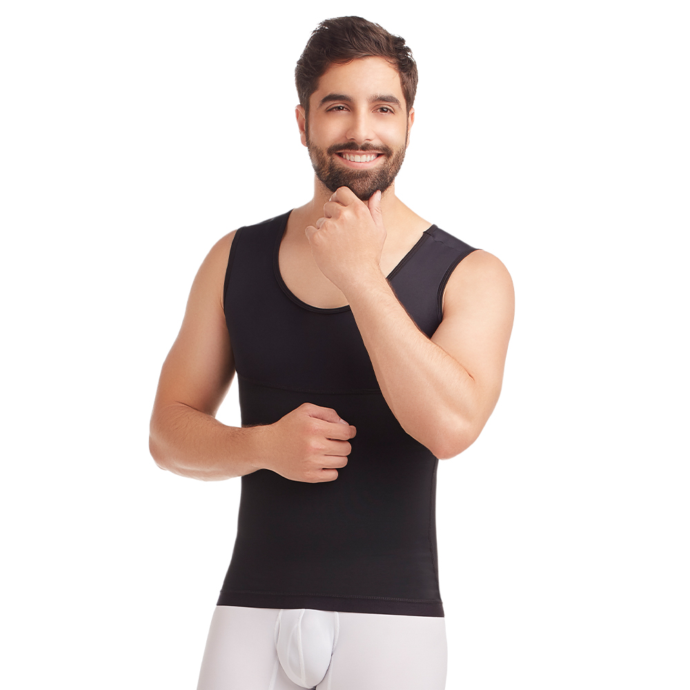 La camiseta faja hombre ayuda a disminuir dolores lumbares y mejorar la postura. Es una prenda cómoda que puede ser usada diariamente.