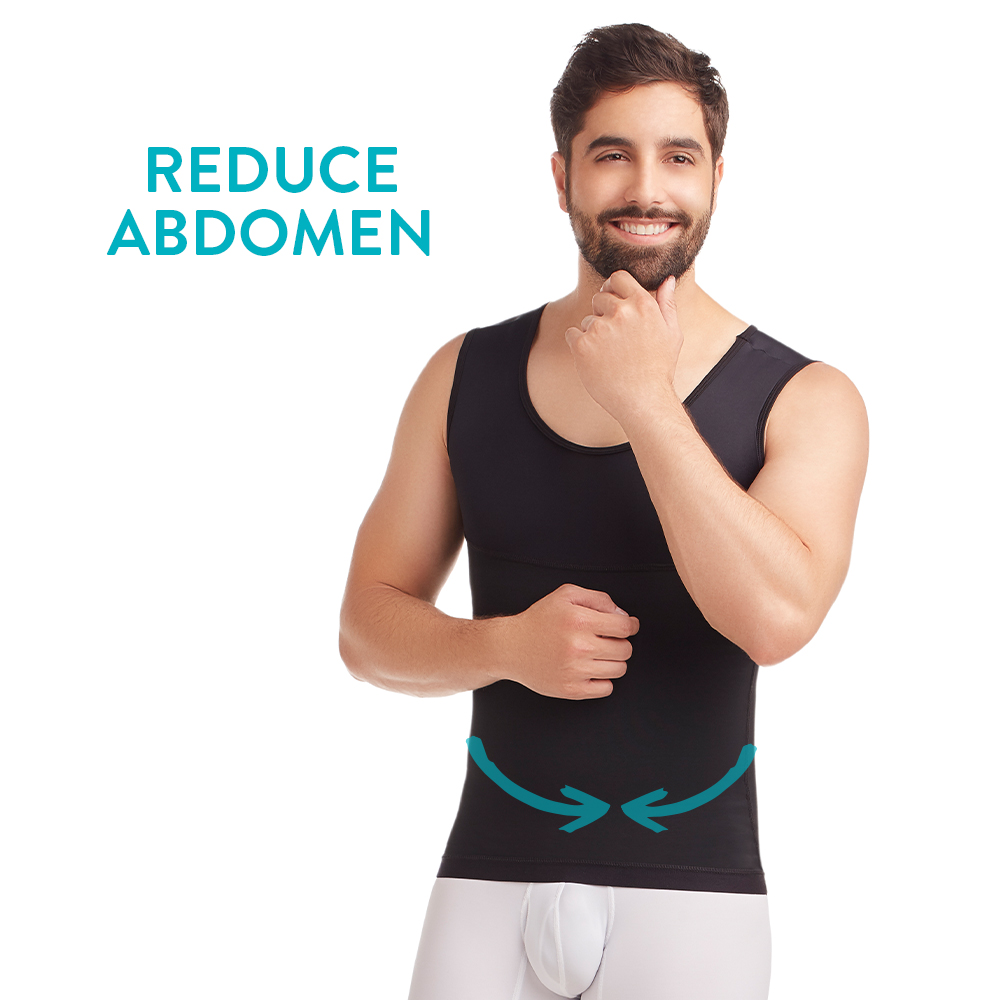 La camiseta faja hombre ayuda a disminuir dolores lumbares y mejorar la postura. Es una prenda cómoda que puede ser usada diariamente.