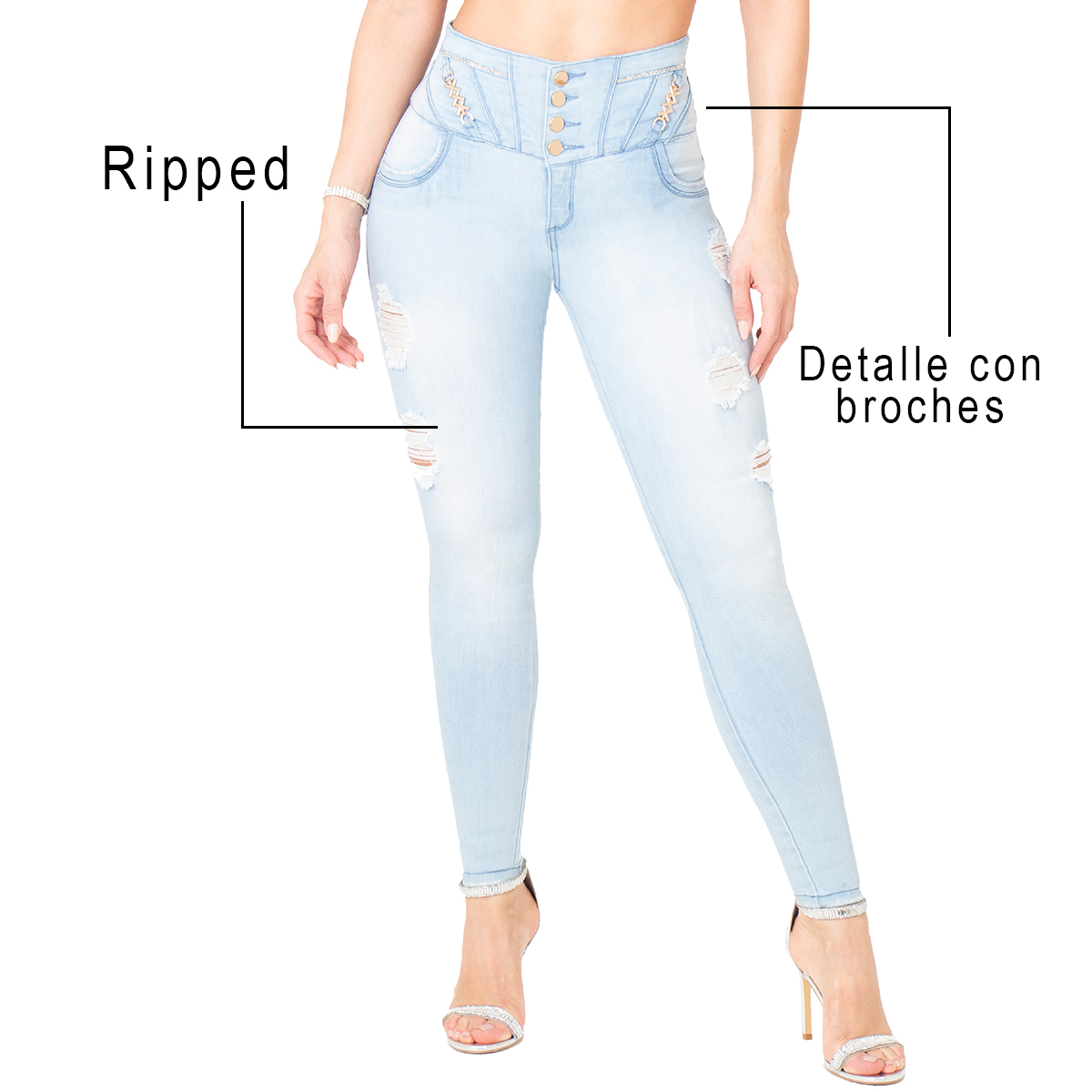 El jean colombiano levanta glúteos tiene un diseño especial que realza tus curvas. Es la prenda perfecta que te hara sentir segura y con un toque unico.