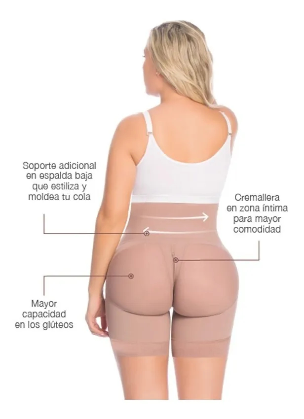 Faja colombiana strapless con perfecto moldeo de cintura, espalda y cadera que reduce y afina tu silueta en 360°. Recomendada para uso diario.