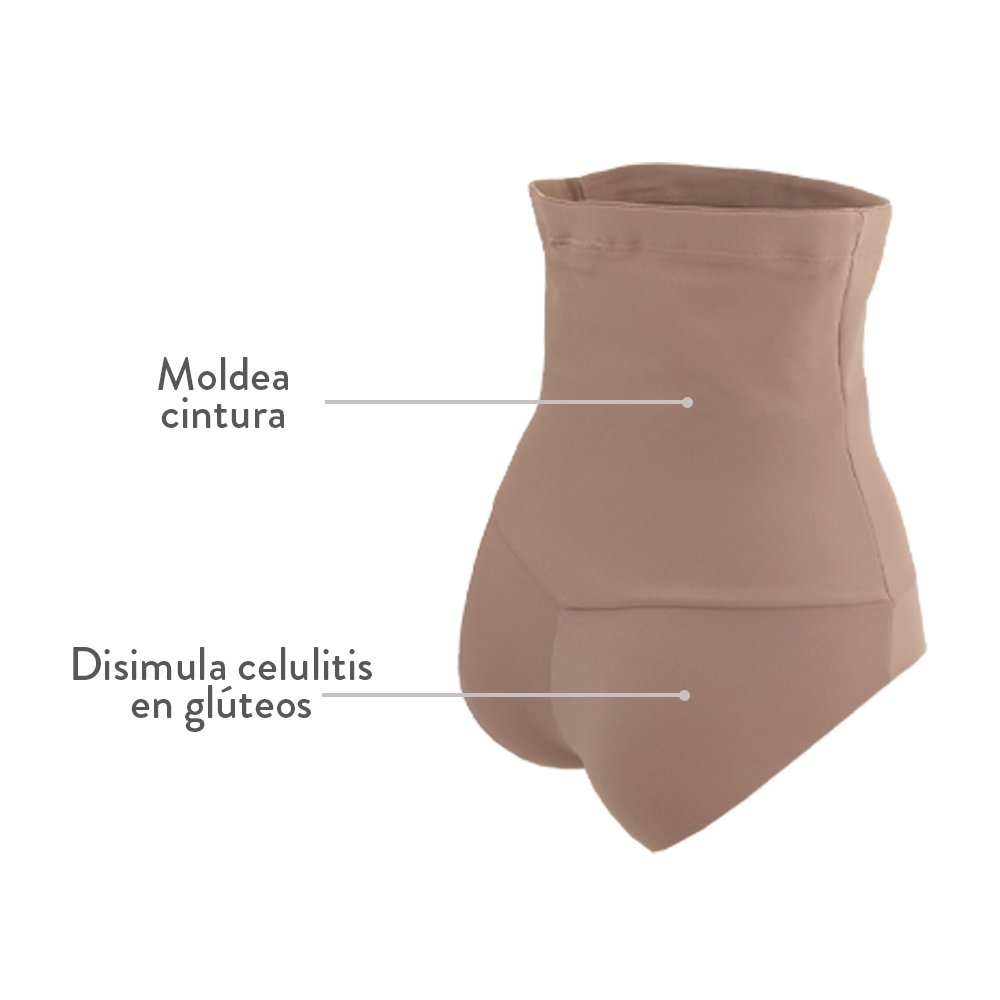 La faja colombiana essential tipo panty brinda control de abdomen y ayuda a definir una linda silueta. Realza glúteos y es ideal para uso diario.