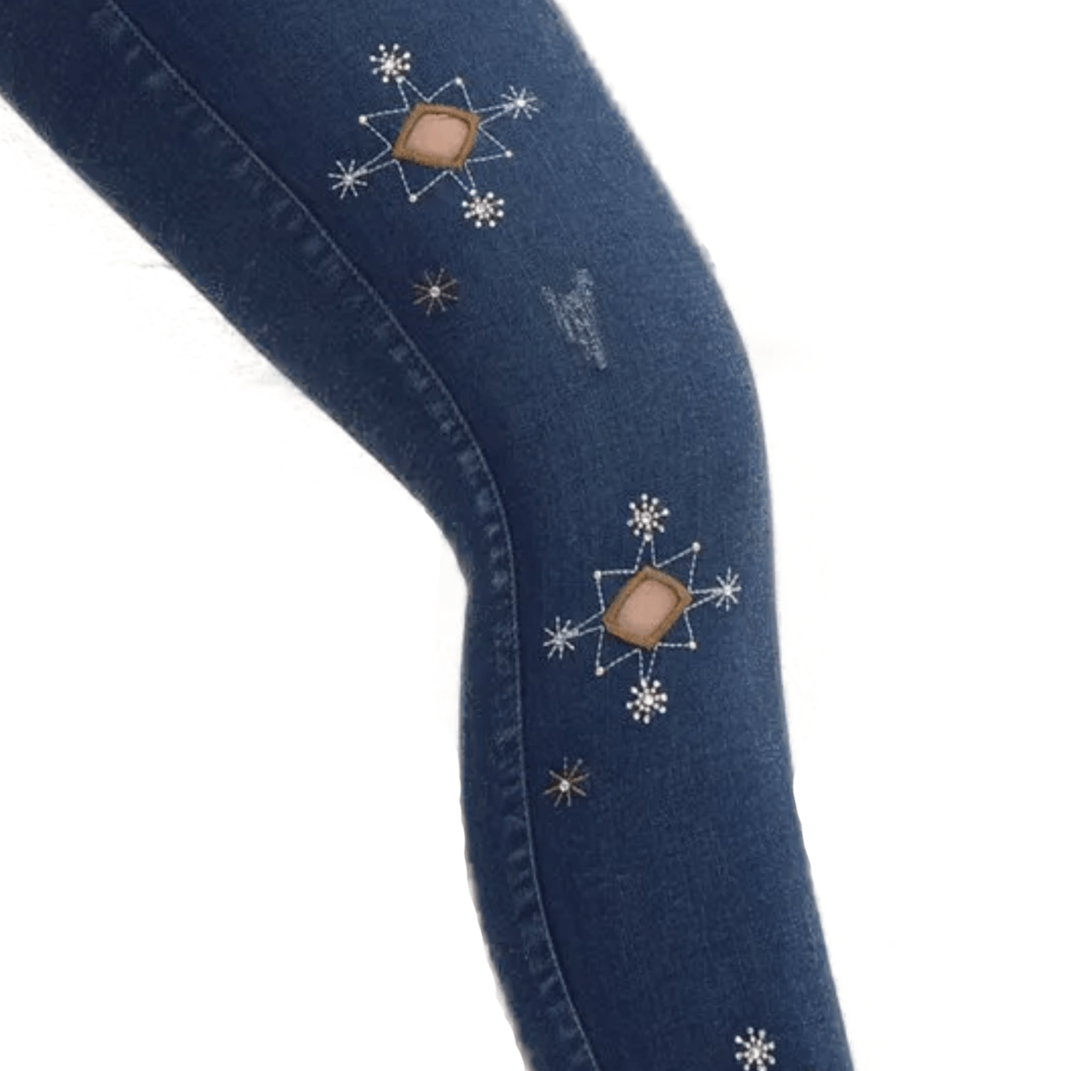 Los jeans colombianos bordados cuenta con un diseño especial que realza las curvas. Su único diseño incluye un bordado en la parte de frente.